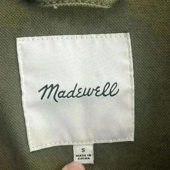 Madewell army green utility jacket woman’s size small coat - Picture 2 of 3